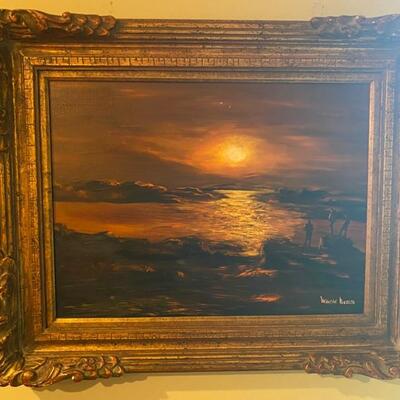 Framed Valentine Kurzeja Painting