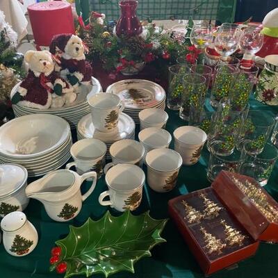 Spode Christmas Tree Dishes & Glasses