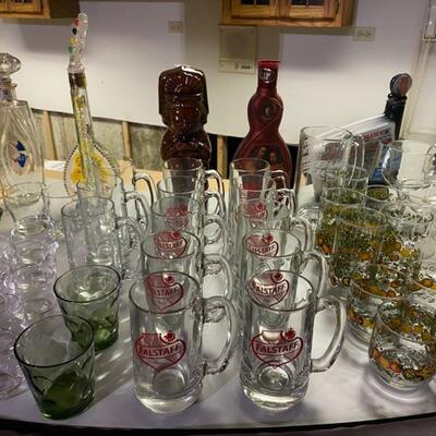 Vintage Bar/Drinking Glasses & Vintage Decanters
