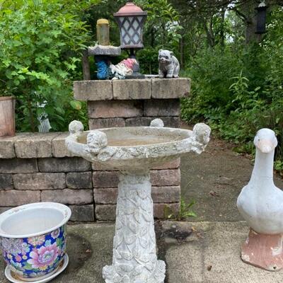 Cement Bird Baths & Concrete Goose