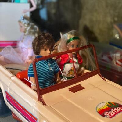 Vintage Barbie & Ken Jeep & Dolls