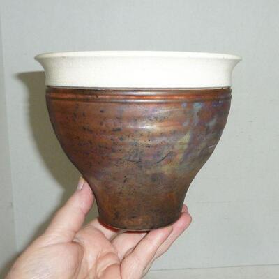 Raku pottery bowl