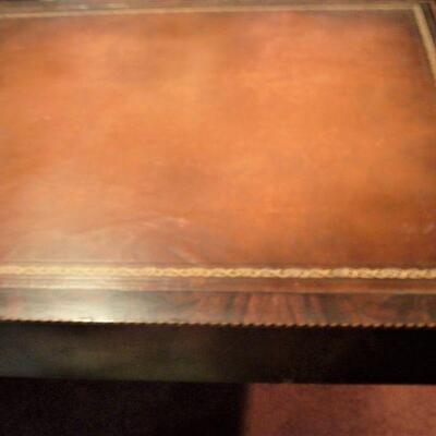 LEATHER TOP COFFEE TABLE