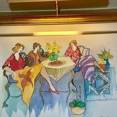 Signed â€œBlissful Momentsâ€ Seriolithograph in color on wove paper, by Itzchak Tarkay w/ COA