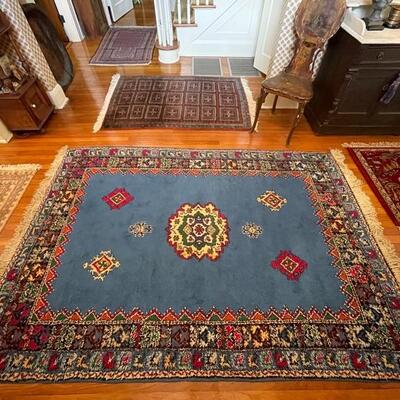 Large hand-knotted area rug