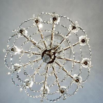 Exquisitely Ornate 12 Light Crystal Chandelier