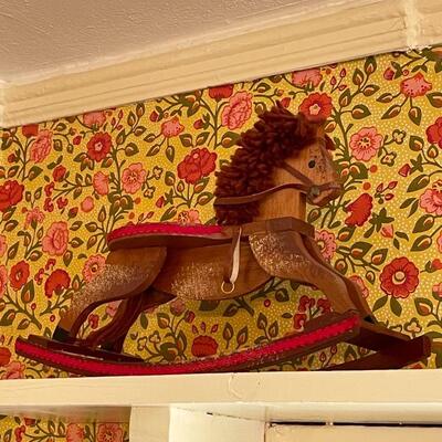 Wooden rocking horse toy