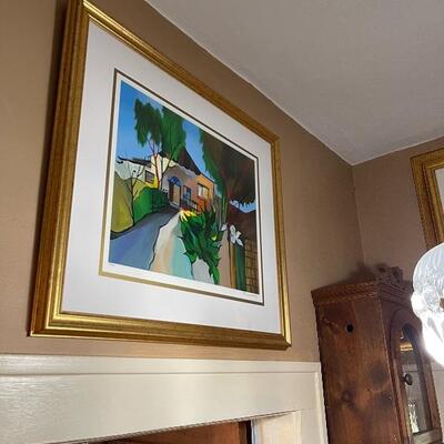 Signed and Numbered â€œSummer Landscapeâ€ Serigraph in color on wove paper, by Itzchak Tarkay w/ COA