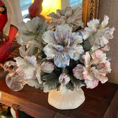 Capodimonte porcelain flowers