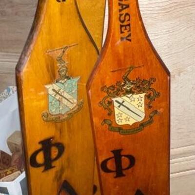 Vintage wooden Fraternity paddles 