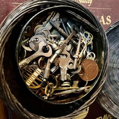 Assortment of antique keys