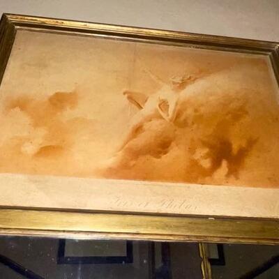 1885 antique mirror with â€œIris of Phebusâ€ by Luis Ricardo Falero