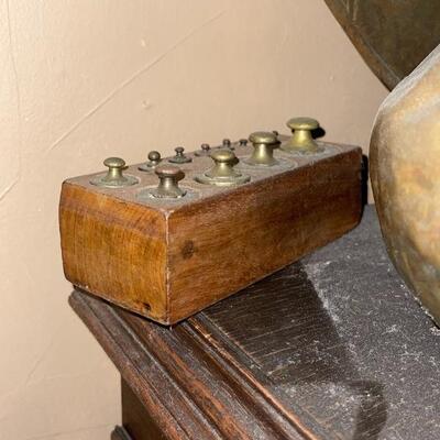 Antique scale weights