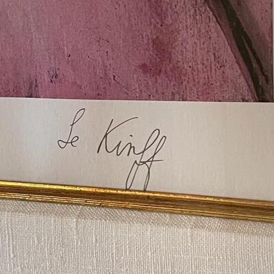 Signed â€œRobe du Soirâ€ Seriolithograph in color on wove paper, by Linda Le Kinff