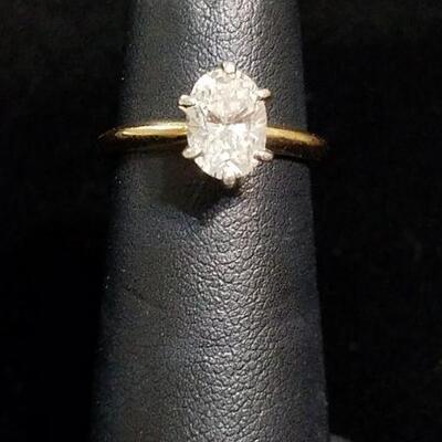 1.32  Carat Diamond (SI1 F) Ring in 14k Gold and Platinum (as a Solitaire)