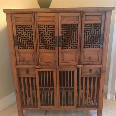 Antique Chinese spice cabinet and chicken coop $1,495
45 X 24 X 45