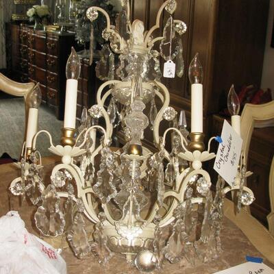crystal chandelier, 12 ARMS TOTAL   BUY IT NOW $ 185.00