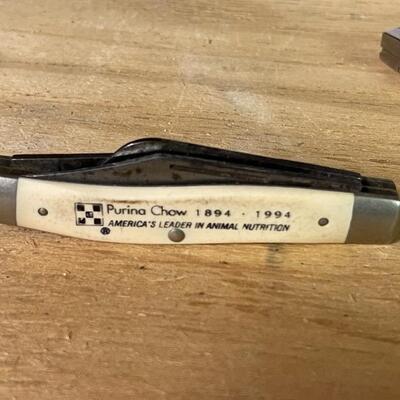 Vintage pocket knives Purina advertising 
