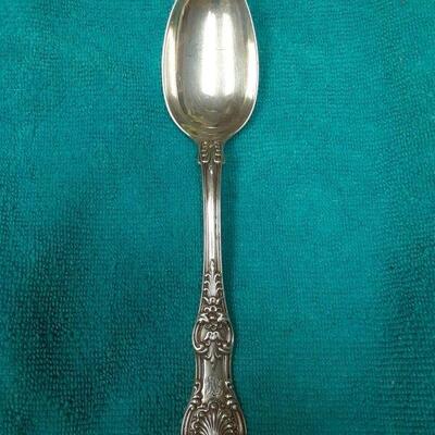 https://www.ebay.com/itm/114895586480	ME3052 USED TIFFANY & CO. 7 INCH STERLING SILVER TABLE SPOON KING PATTERN
