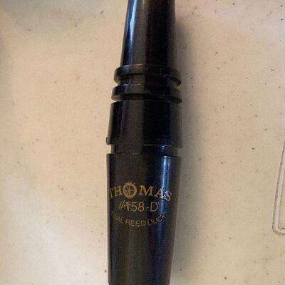 https://www.ebay.com/itm/114855430495	TM9418 Thomas #158-D Dual Reed Duck Call Black
