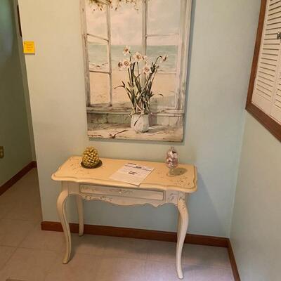Ethan Allen hall table with Painting 