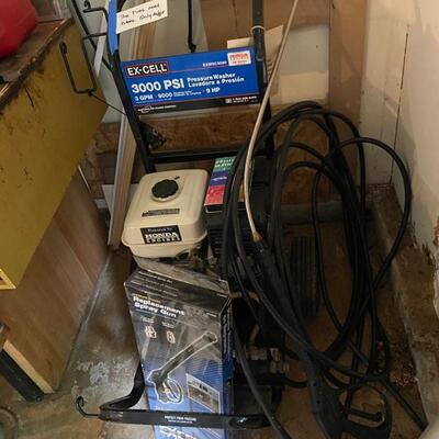 Powerwasher with tires needing tubes -- extra wand