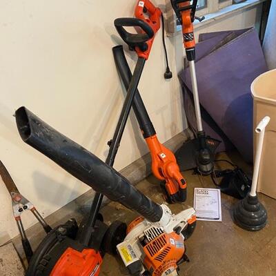 Gas Leaf blower by Stihl ---Black and Decker battery and electric tools