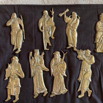Brass Chinese warriors