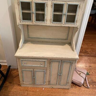 VINTAGE PAINTED KIDS CUPBOARD. 23"W X 12"D X 37"H. BUY IT NOW $150