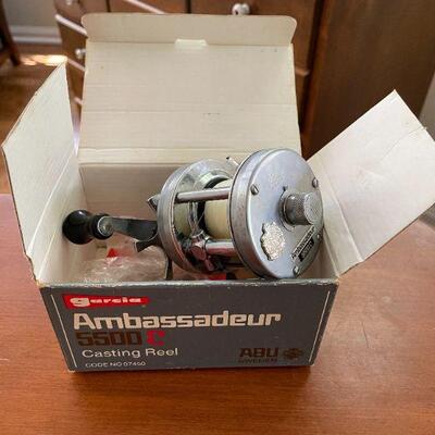 GARCIA AMBASSADOR 5500C REEL WITH BOX. BUY IT NOW $60