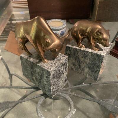 CHICAGO STOCK EXCHANGE BULL BEAR GATCO BOOKENDS. BUY IT NOW $40