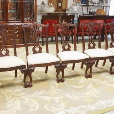 1171	SET OF 8 CHIPENDALE STYLE CHAIRS, 2 ARM AND 6 SIDE
