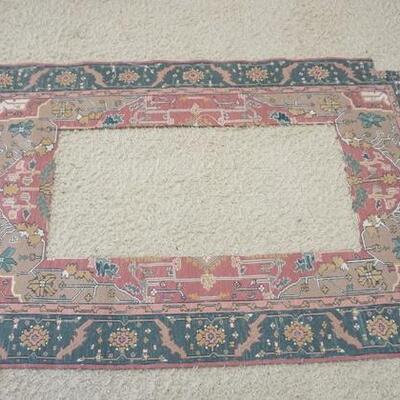 1035	RUG FRAGMENT, CAN BE USED TO MAKE PILLOWS, UPHOLSTERY, ETC
