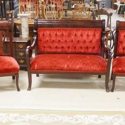 1169	5 PIECE EMPIRE STYLE PARLOR SET WITH A SETTEE, 2 SIDE CHAIRS AND 2 ARM CHAIRS
