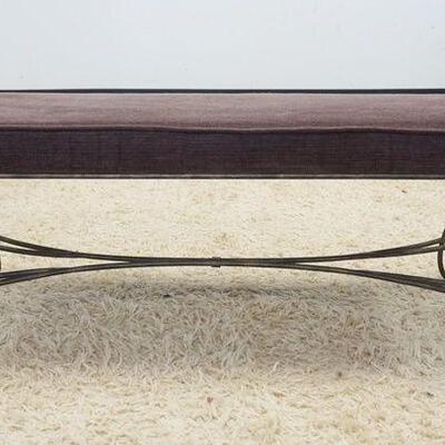1043	WROUGHT IRON WINDOW BENCH, 50 IN X 18 1/2 IN X 18 IN HIGH
