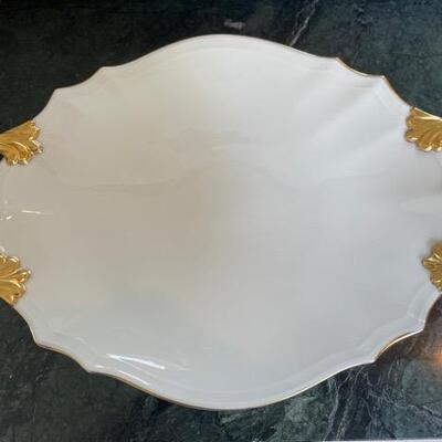 Sold. Lenox platter with gold edge