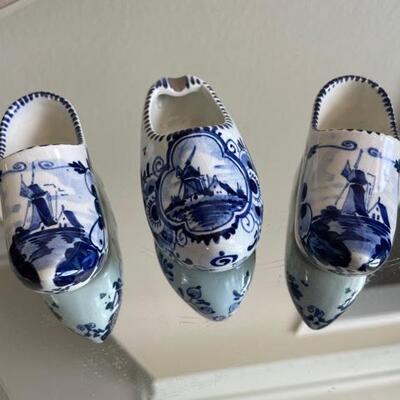 Delft "wooden shoe" ashtrays.  Sold individually