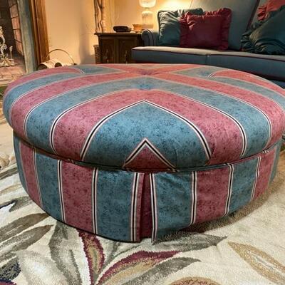 Upholstered Round Ottoman - 42