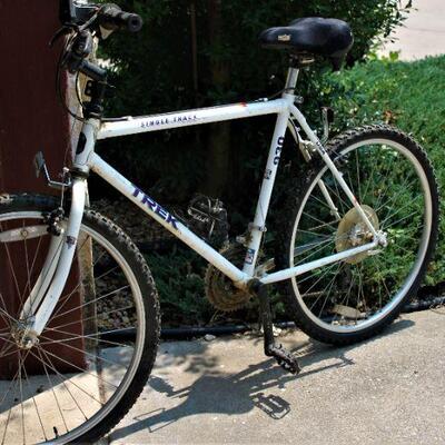 Men's TREK Hybrid bike is ready for trail or road.