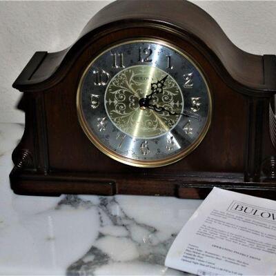 Chiming Bulova clock is very handsome. 