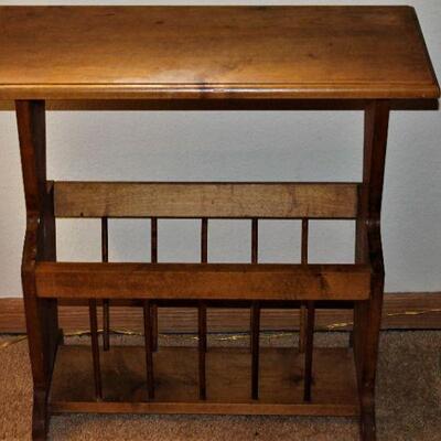 Wooden storage side table.
