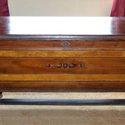 Very unique antique cedar chest. 