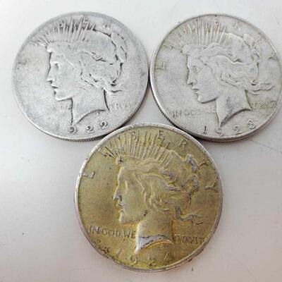 #1883 â€¢ One 1922, One 1923 And One 1924 Liberty Dollar Coins