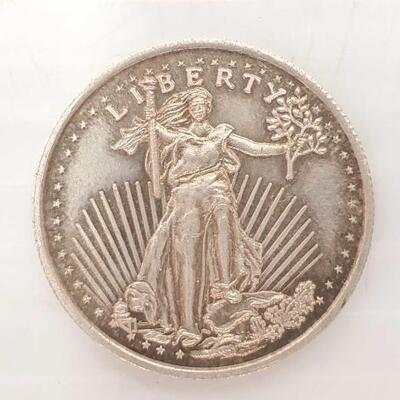 #1946 â€¢ 1 Saint Gaudens Coin .25ozt .999 Fine Silver