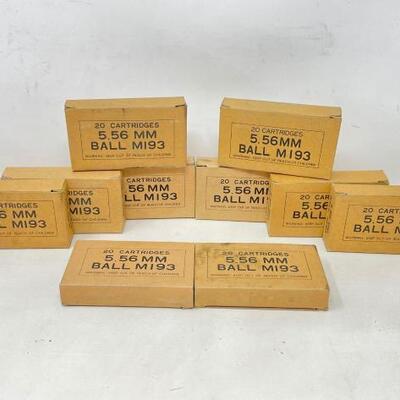 #8494 • 200 Rounds Of 5.56MM Ball MI93
