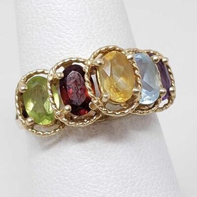 #1322 • 10K Gold Semi-Precious Stone Ring- 2.9g