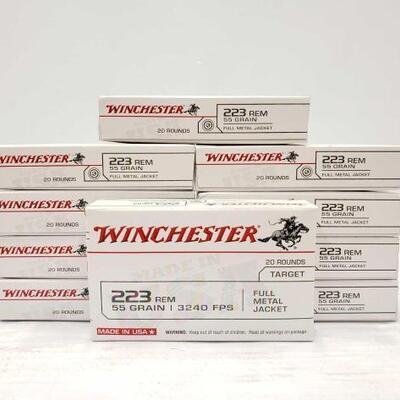 417	

New In Box! 200 Rounds Of Winchester 223 Rem Ammo
New In Box! 200 Rounds Of Winchester 223 Rem Ammo