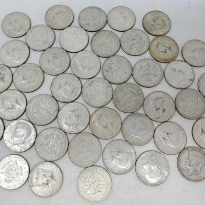 #1888 â€¢ Approx 43 Kennedy Half Dollar Coins Ranging Between 1967 To 1969
