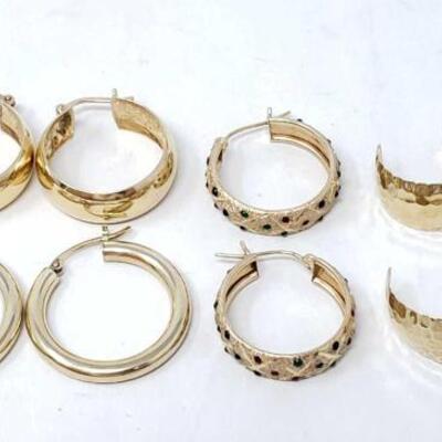 #1246 • 14K Gold Earrings- 10.6