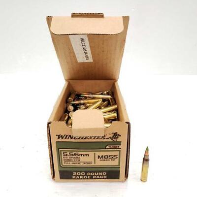 501	

New In Box! 200 Rounds Of Winchester 5.56mm Ammo
New In Box! 200 Rounds Of Winchester 5.56mm